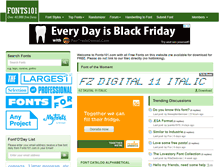 Tablet Screenshot of fonts101.com
